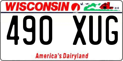 WI license plate 490XUG