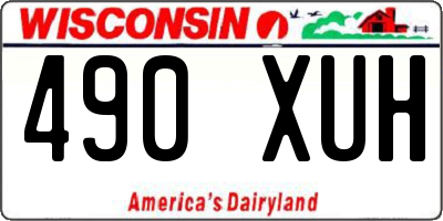 WI license plate 490XUH