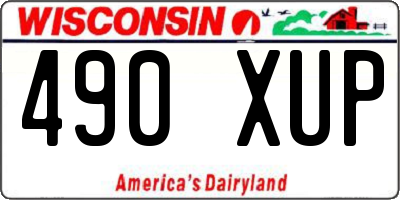 WI license plate 490XUP