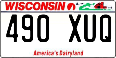 WI license plate 490XUQ