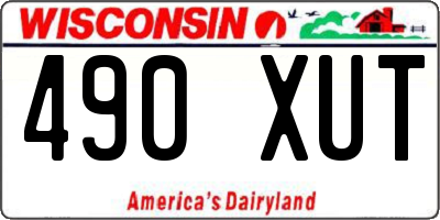 WI license plate 490XUT
