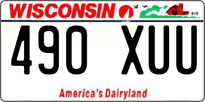 WI license plate 490XUU