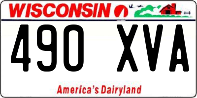 WI license plate 490XVA