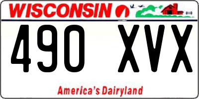 WI license plate 490XVX