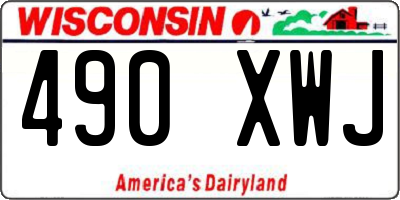 WI license plate 490XWJ