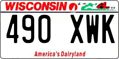 WI license plate 490XWK