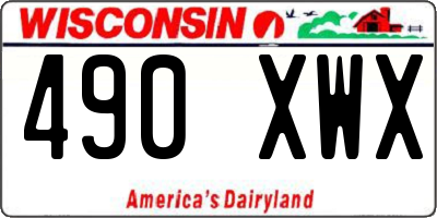 WI license plate 490XWX