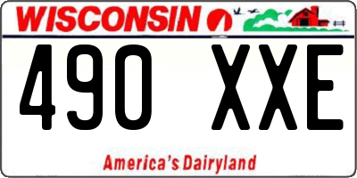 WI license plate 490XXE