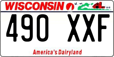WI license plate 490XXF