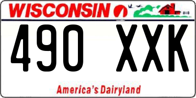 WI license plate 490XXK