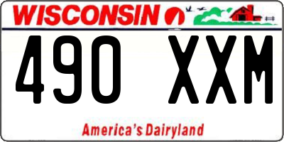 WI license plate 490XXM