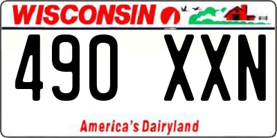 WI license plate 490XXN