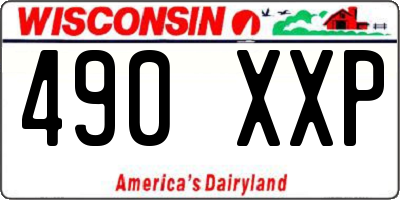 WI license plate 490XXP