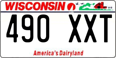 WI license plate 490XXT