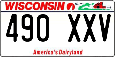 WI license plate 490XXV