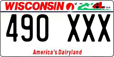 WI license plate 490XXX