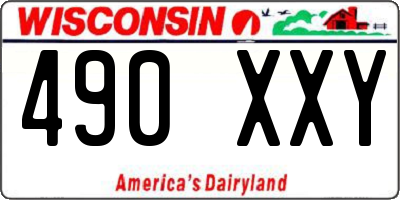 WI license plate 490XXY