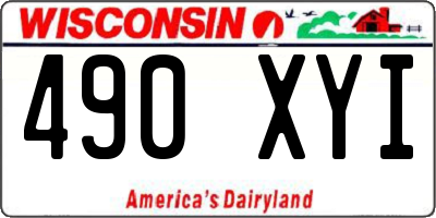 WI license plate 490XYI