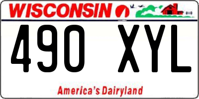 WI license plate 490XYL