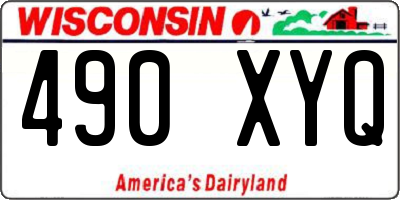 WI license plate 490XYQ
