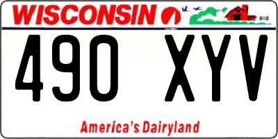 WI license plate 490XYV