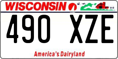 WI license plate 490XZE