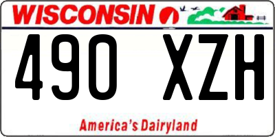 WI license plate 490XZH