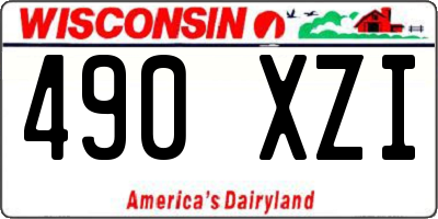 WI license plate 490XZI