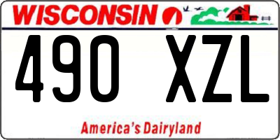 WI license plate 490XZL