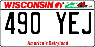 WI license plate 490YEJ