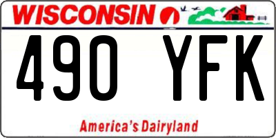 WI license plate 490YFK