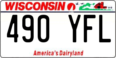 WI license plate 490YFL