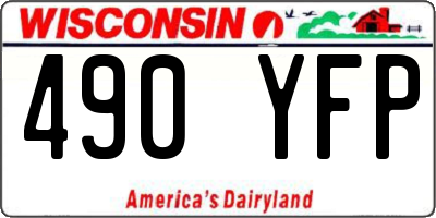 WI license plate 490YFP