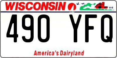 WI license plate 490YFQ