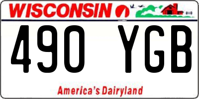 WI license plate 490YGB