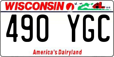 WI license plate 490YGC