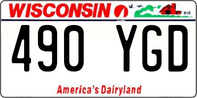 WI license plate 490YGD