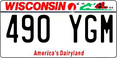 WI license plate 490YGM