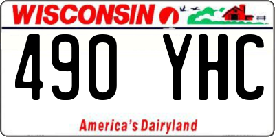 WI license plate 490YHC