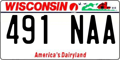 WI license plate 491NAA