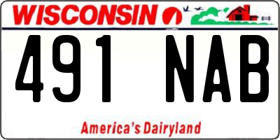 WI license plate 491NAB