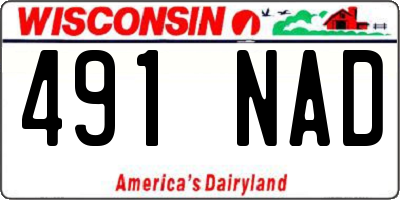 WI license plate 491NAD