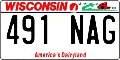 WI license plate 491NAG