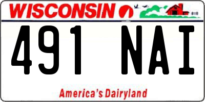 WI license plate 491NAI