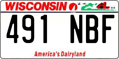 WI license plate 491NBF