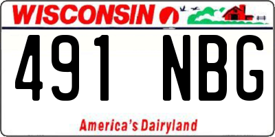 WI license plate 491NBG
