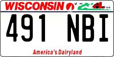 WI license plate 491NBI