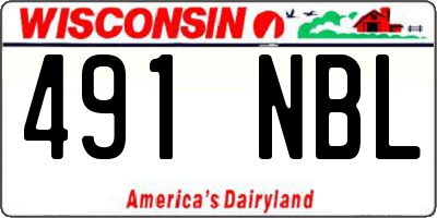 WI license plate 491NBL