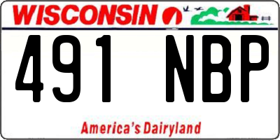 WI license plate 491NBP