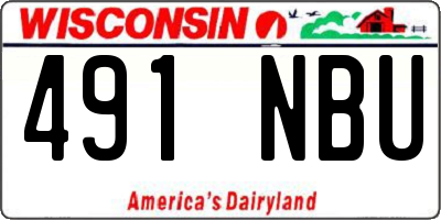 WI license plate 491NBU